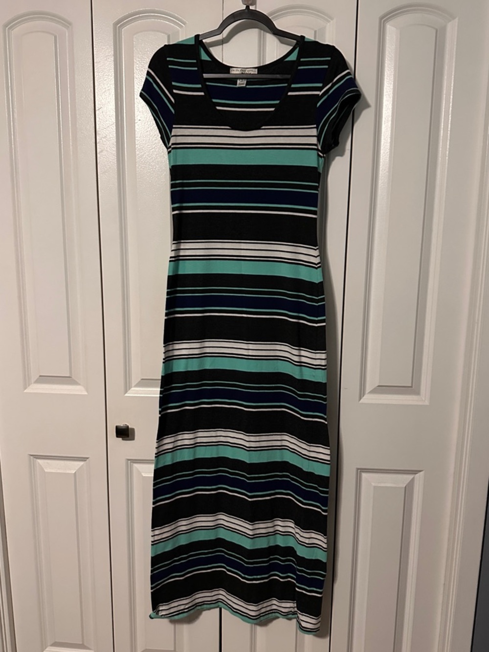Striped Scoop Neck Maxi Dress